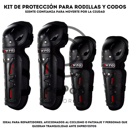 Kit de protección para rodillas y codos