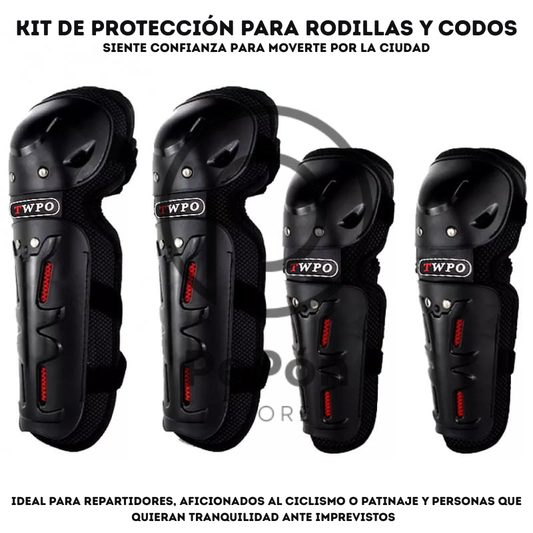 Kit de protección para rodillas y codos