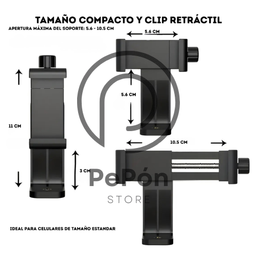 Super pechera con soporte para celular y cámara